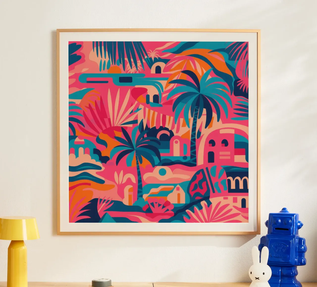 Paradiso tropicale vivace poster da Line Fable