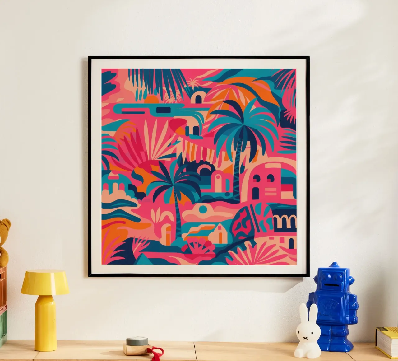 Paradiso tropicale vivace poster da Line Fable