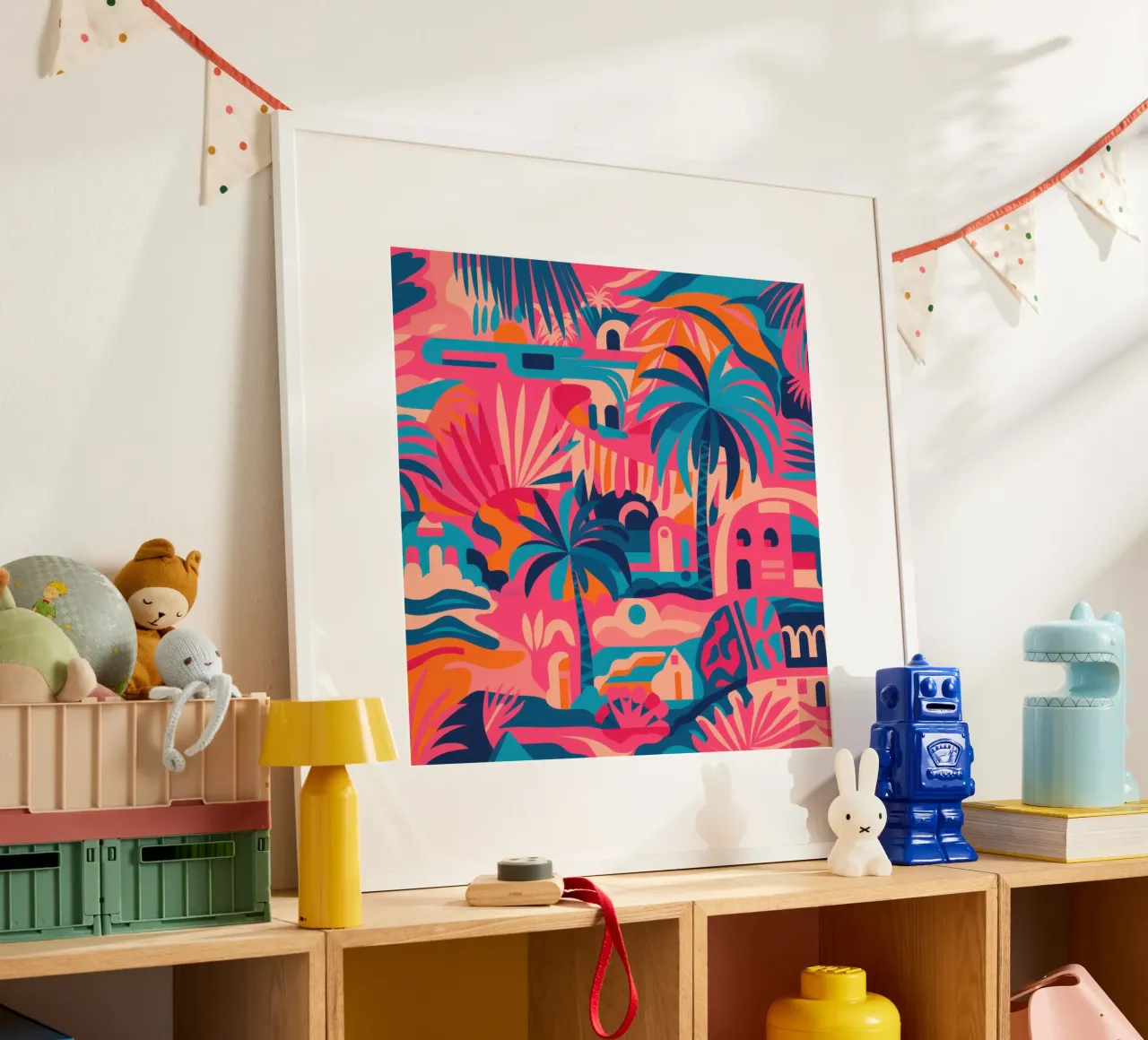 Paradiso tropicale vivace poster da Line Fable