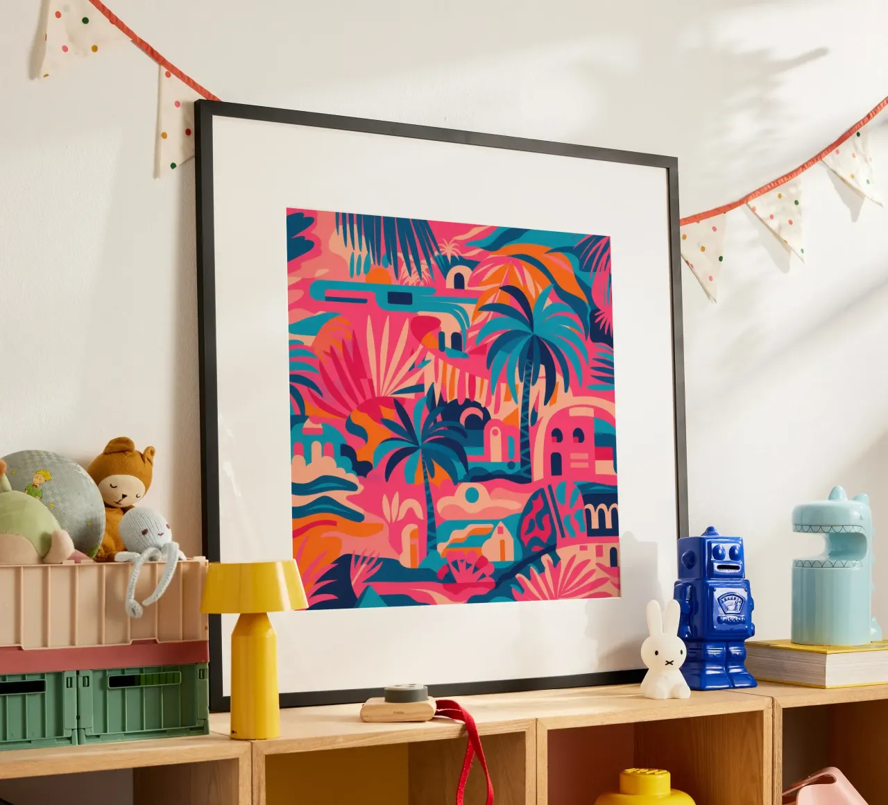 Paradiso tropicale vivace poster da Line Fable