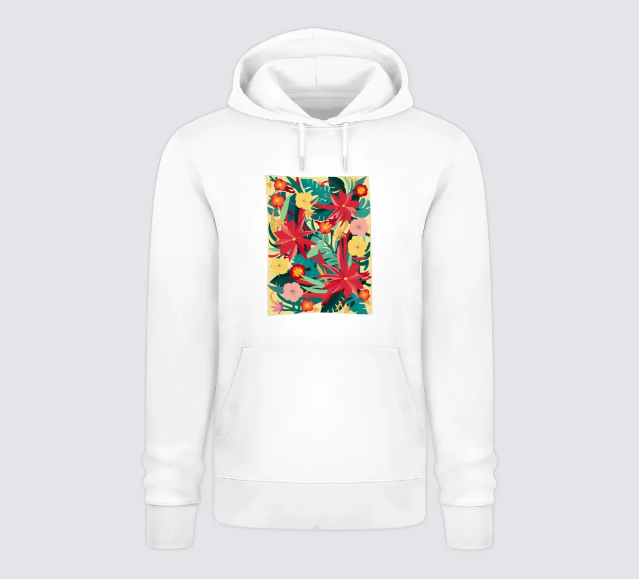 Giungla cremisi in fiore felpa con cappuccio da Frosh Pallete