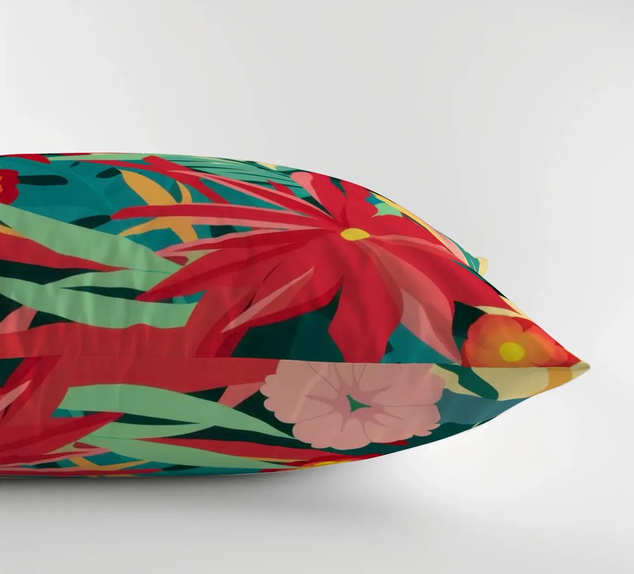 Giungla cremisi in fiore cuscino da Frosh Pallete