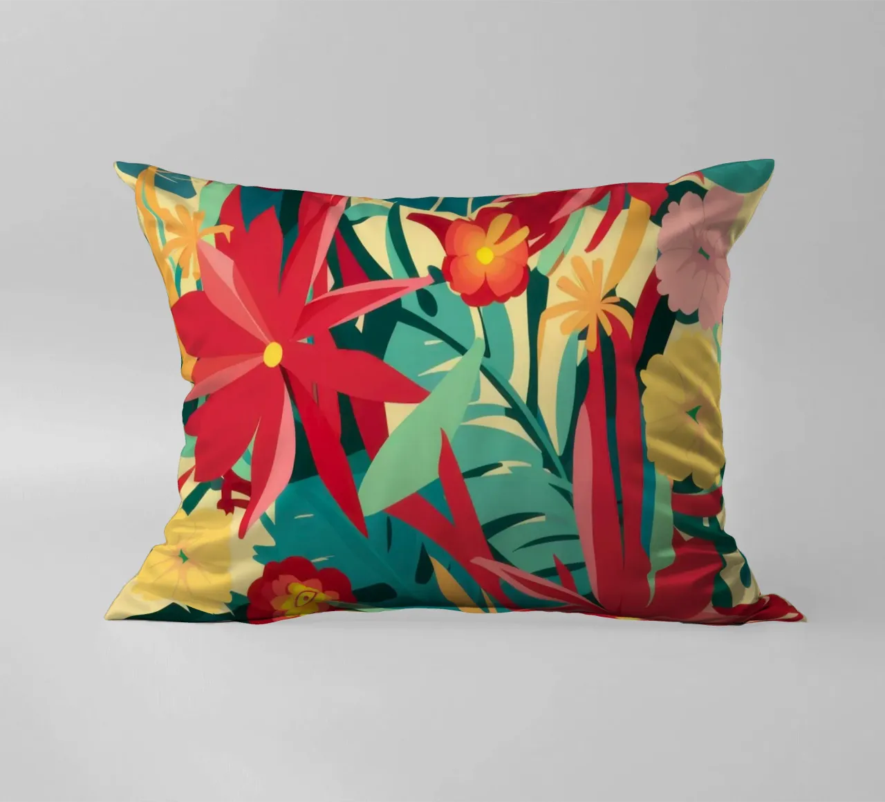 Giungla cremisi in fiore cuscino da Frosh Pallete
