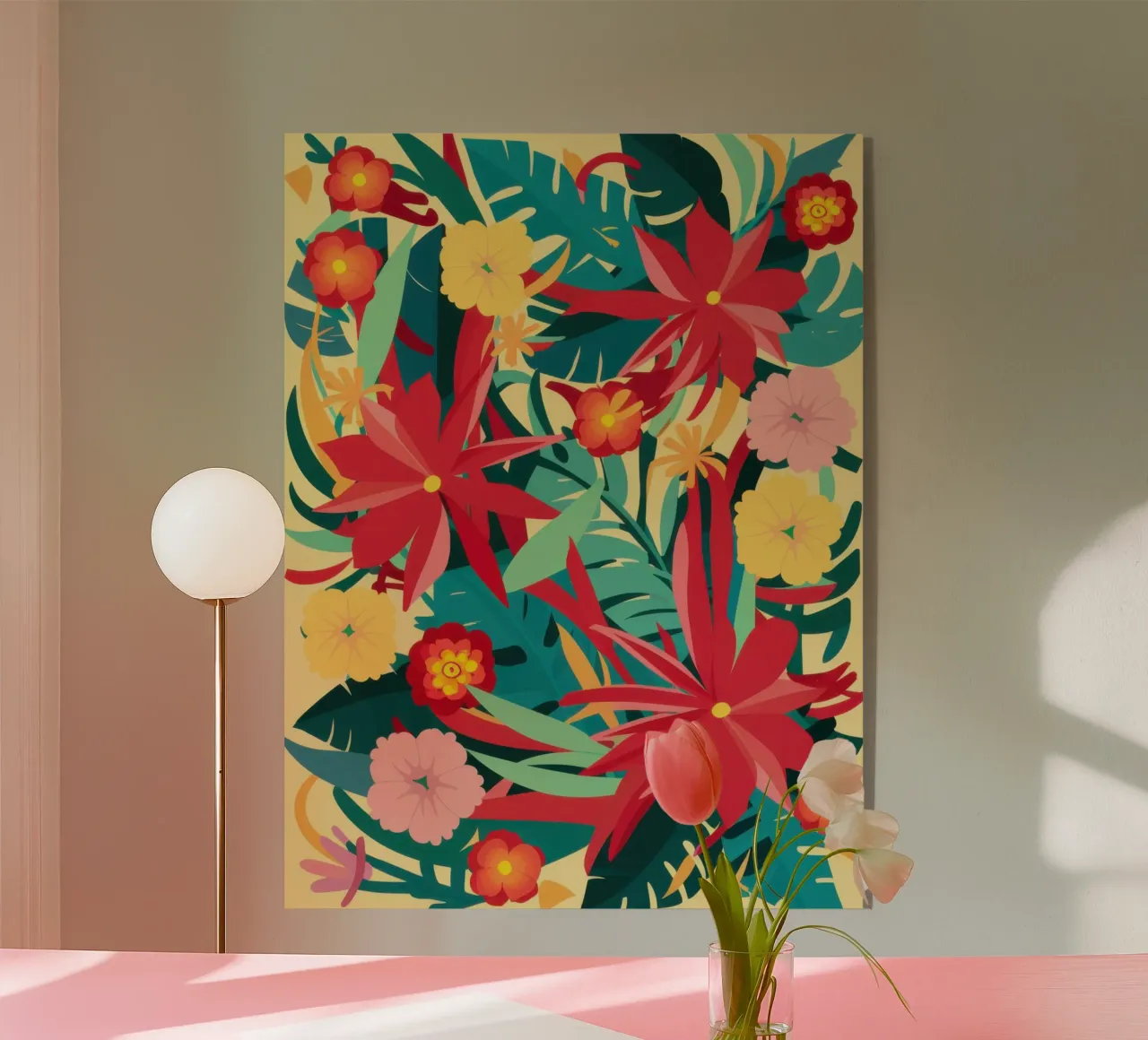 Giungla cremisi in fiore plexiglass da Frosh Pallete