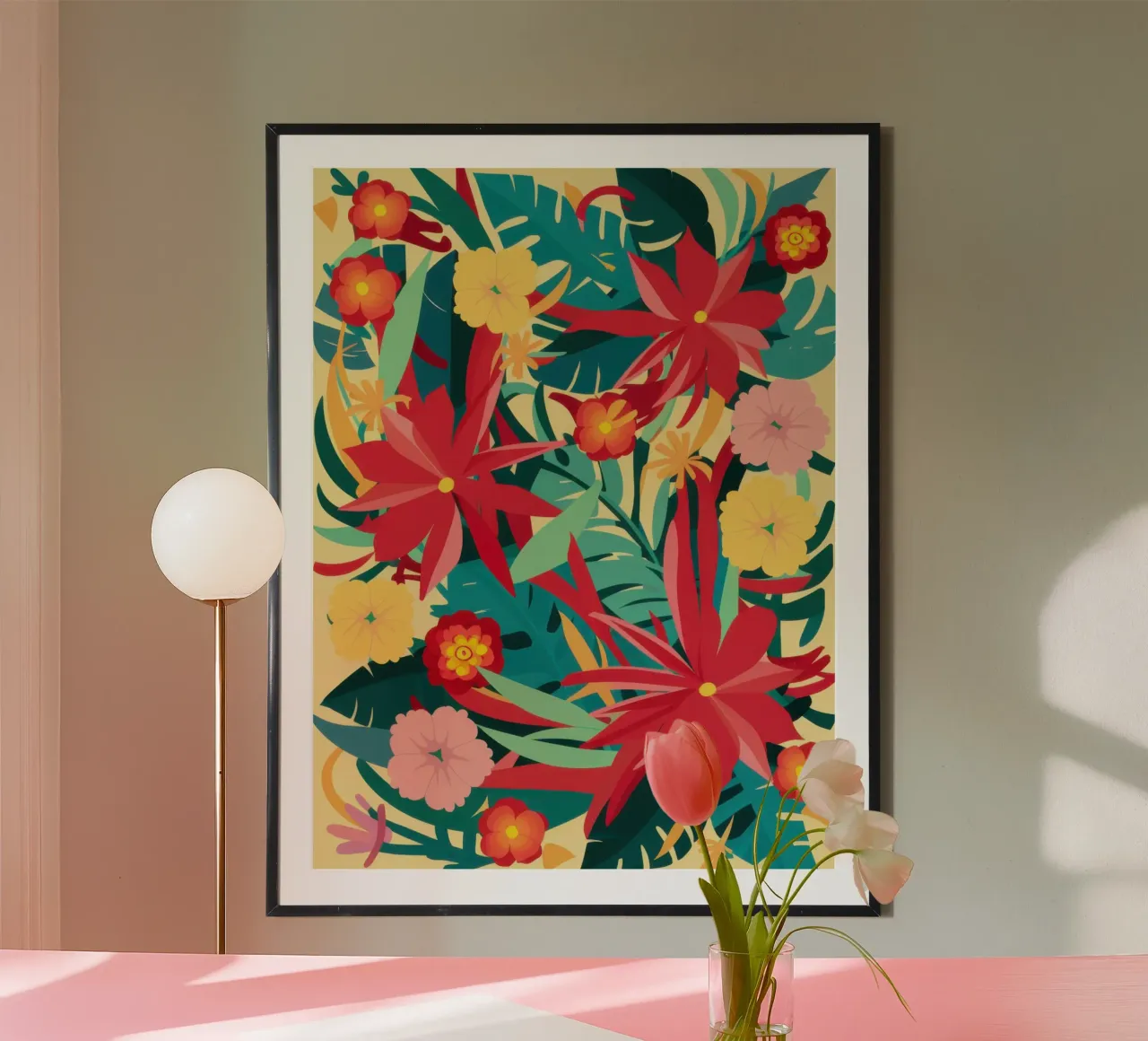 Giungla cremisi in fiore poster da Frosh Pallete