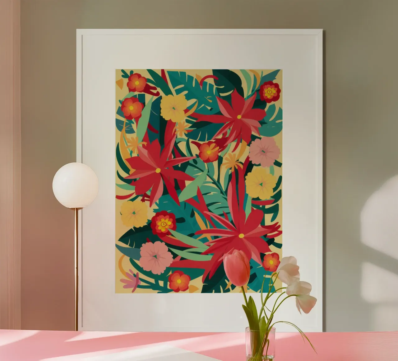 Giungla cremisi in fiore poster da Frosh Pallete