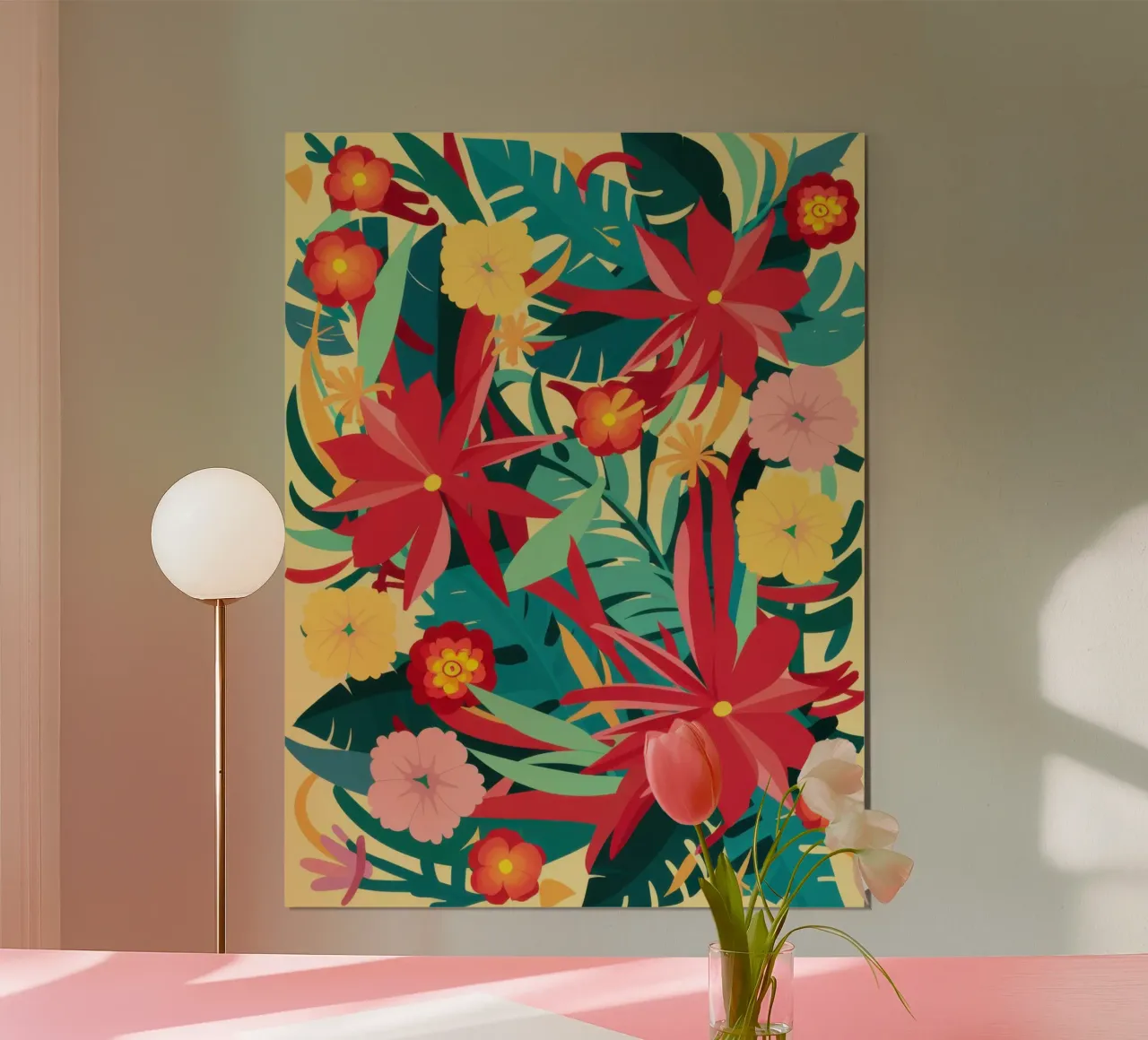 Giungla cremisi in fiore poster da Frosh Pallete
