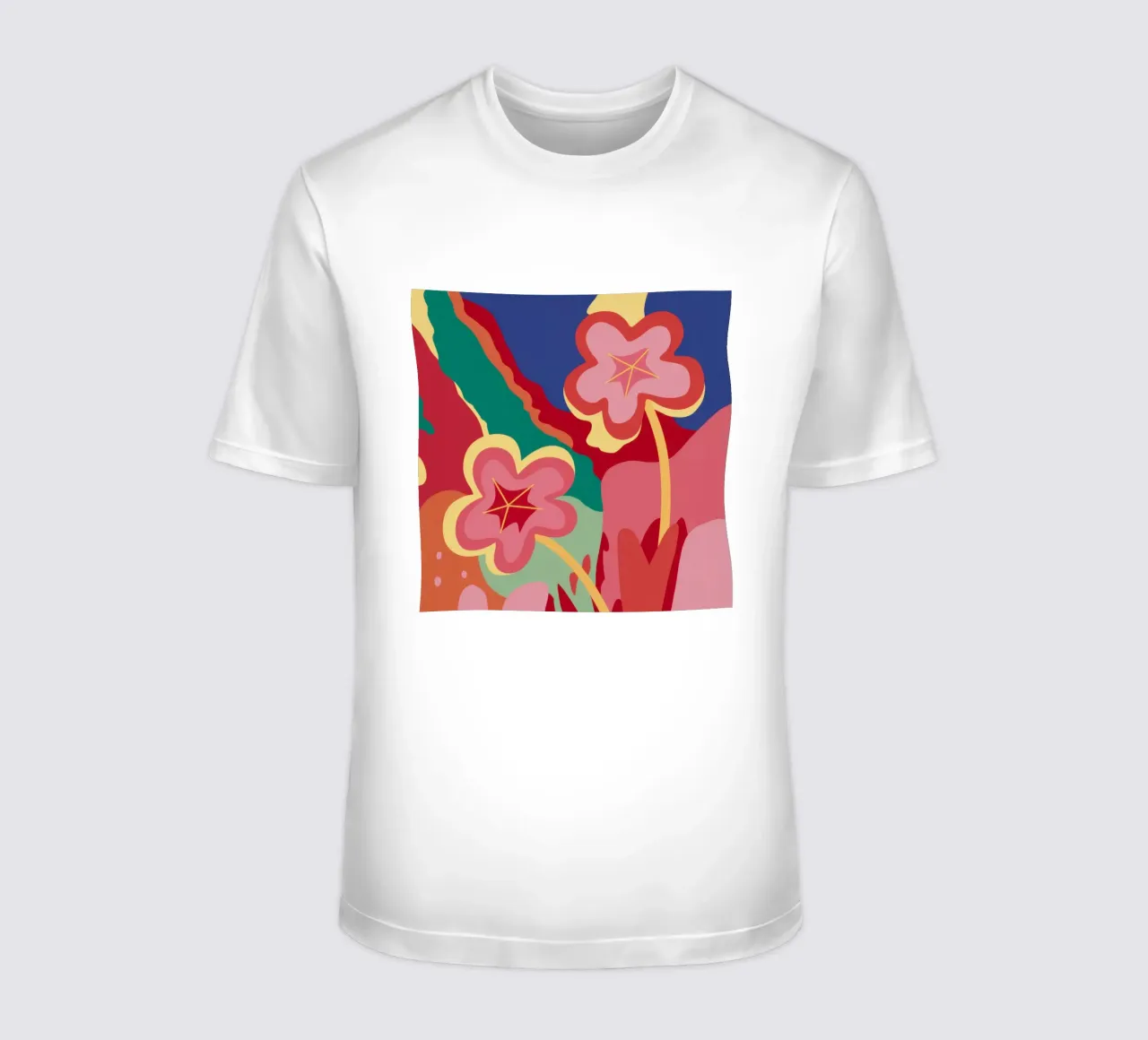 Fiori semplici e retrò t-shirt da Line Fable