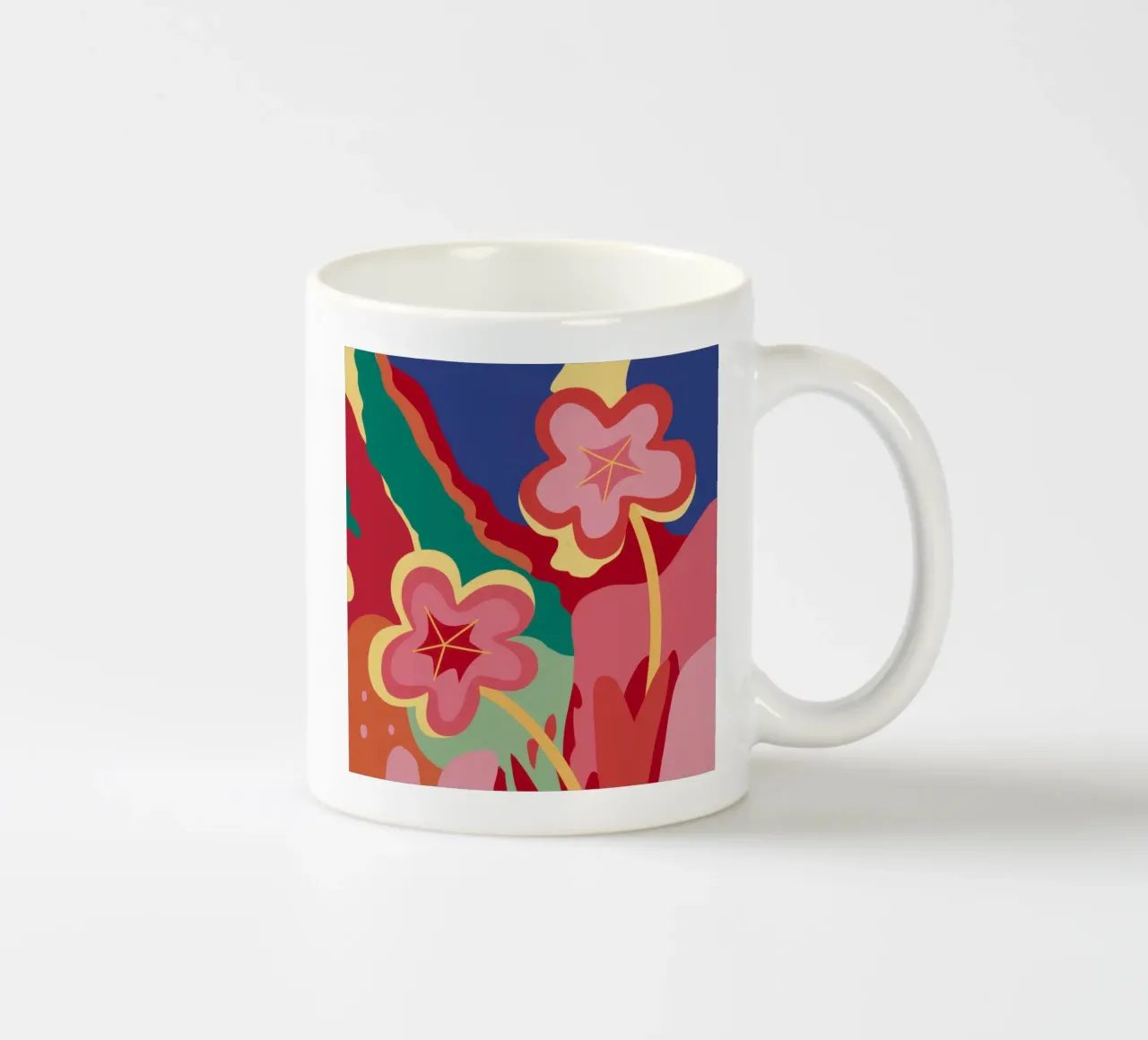 Fiori semplici e retrò tazza in ceramica da Line Fable