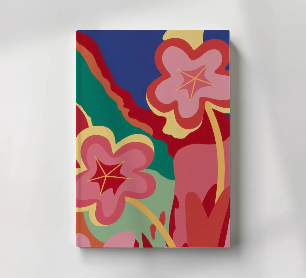 Simple Retro Blooms notebook by Line Fable