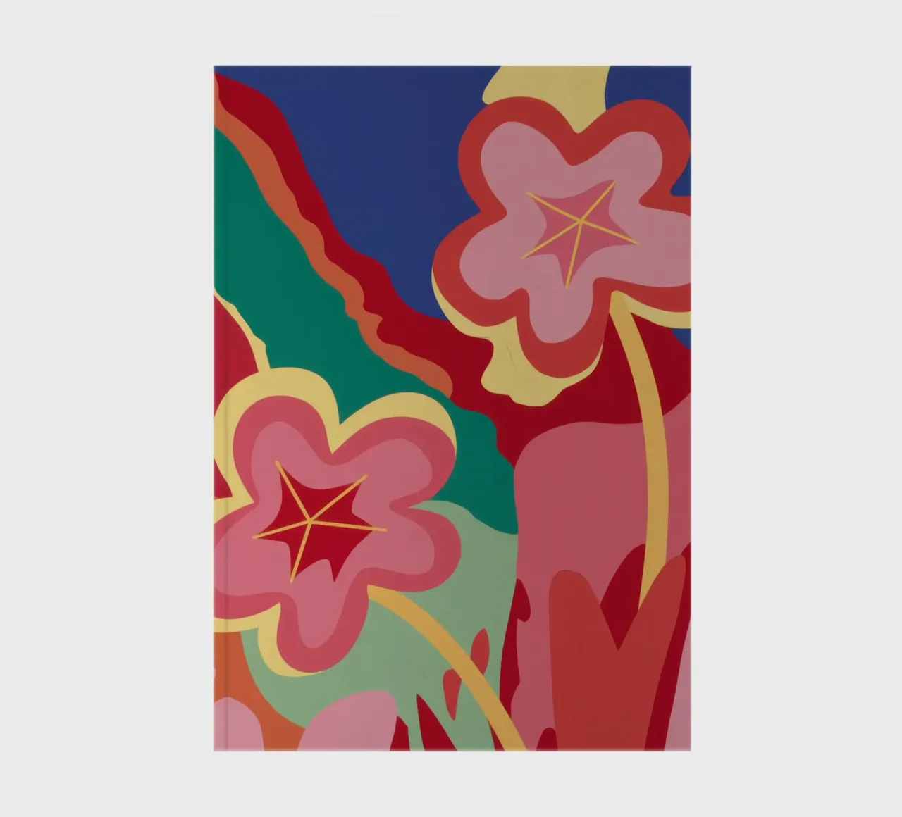 Simple Retro Blooms notebook by Line Fable