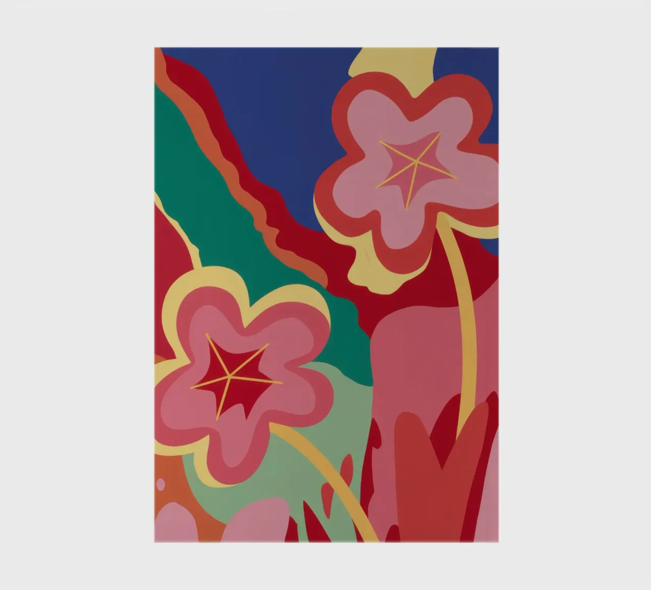 Simple Retro Blooms notebook by Line Fable
