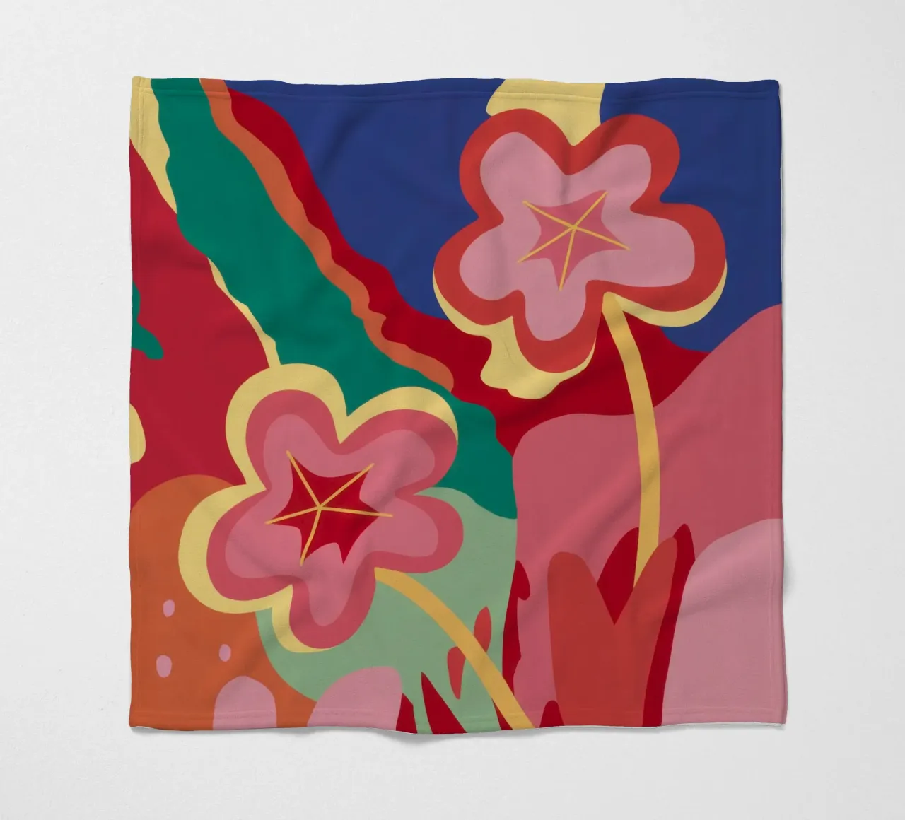Fiori semplici e retrò coperta in pile da Line Fable