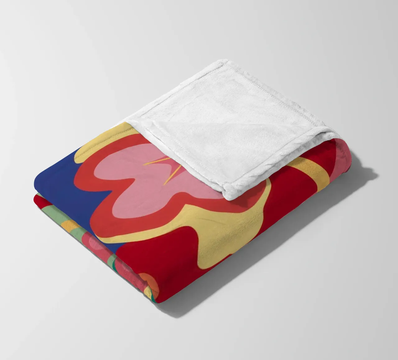 Fiori semplici e retrò coperta in pile da Line Fable