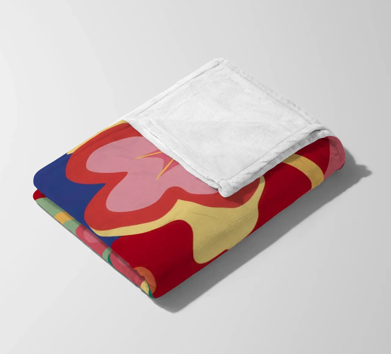 Fiori semplici e retrò coperta in pile da Line Fable