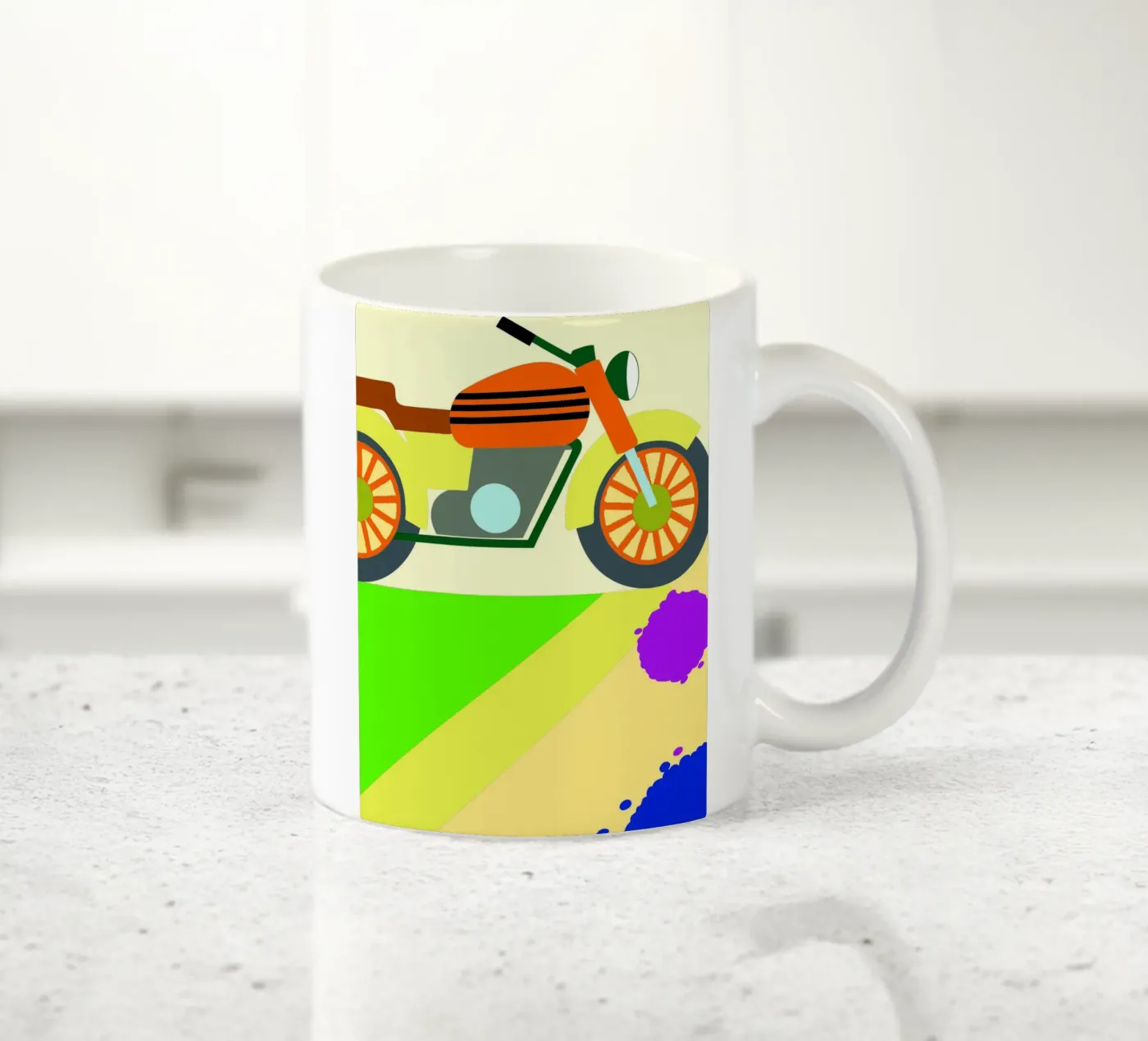 motorcycle vector ceramic mug by Botania