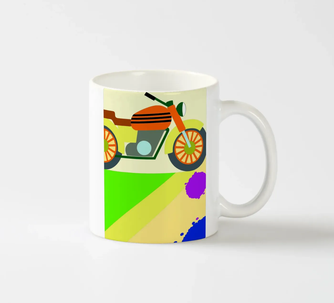 motorcycle vector ceramic mug by Botania