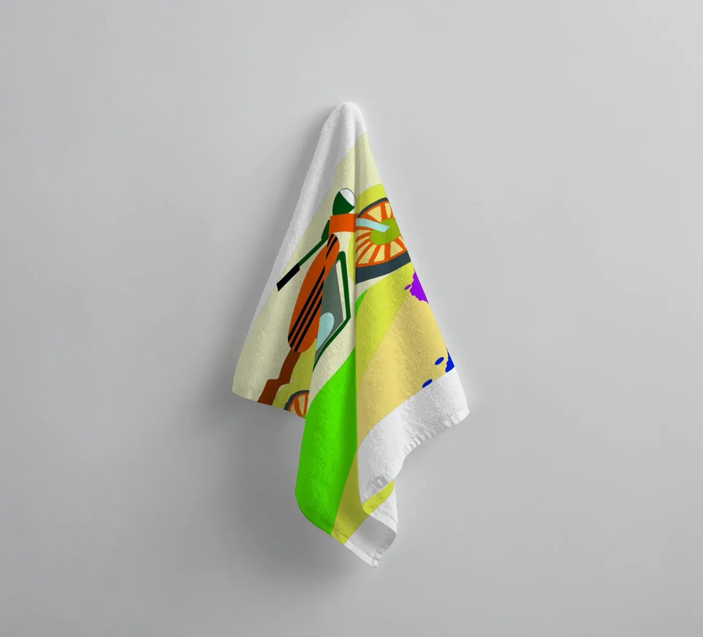 motorfiets vector badhanddoek van Botania