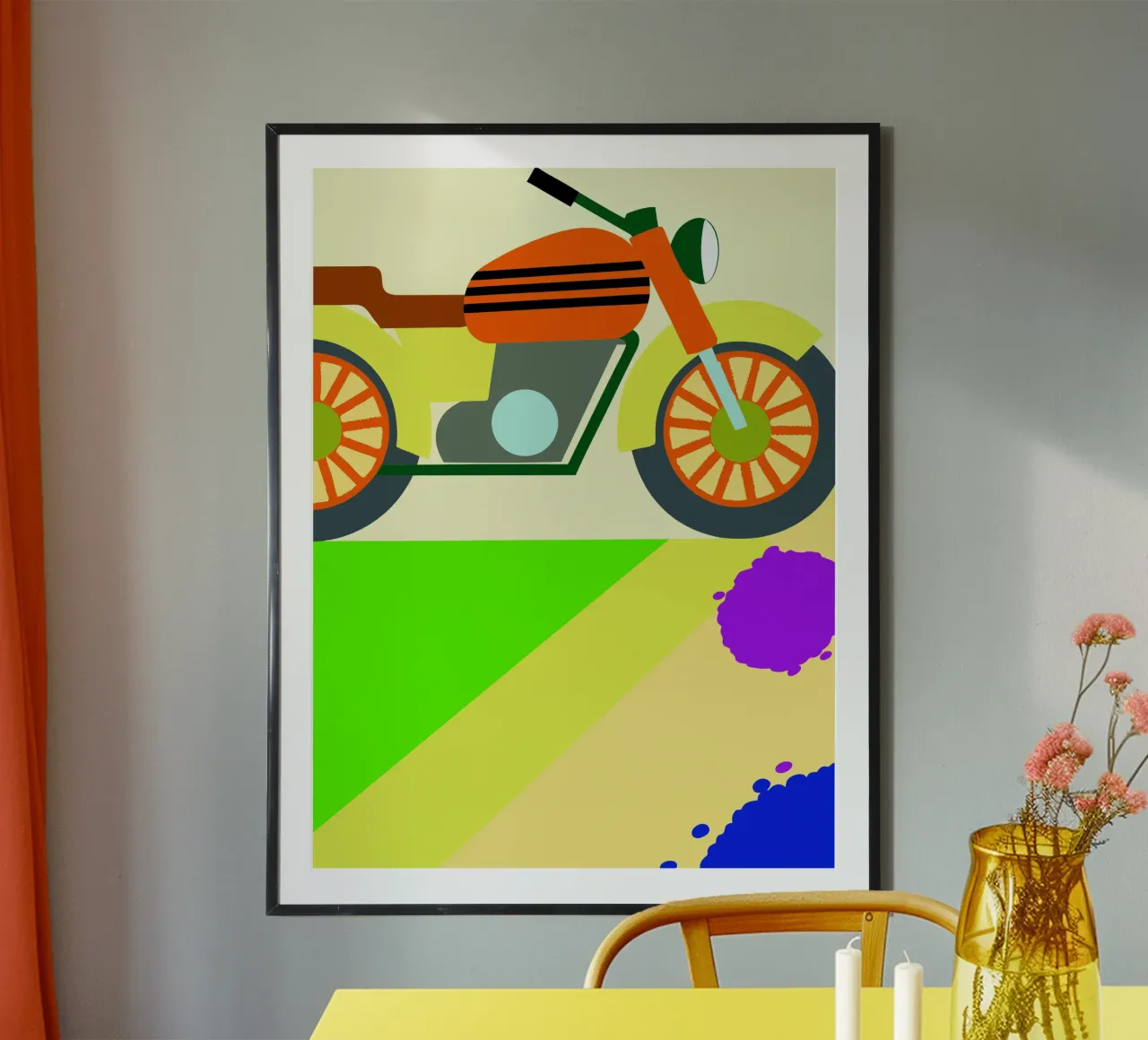 motorcycle vector poster by Botania