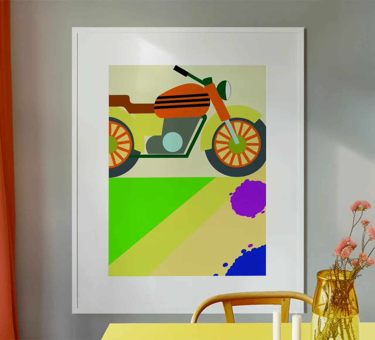 motorcycle vector poster by Botania