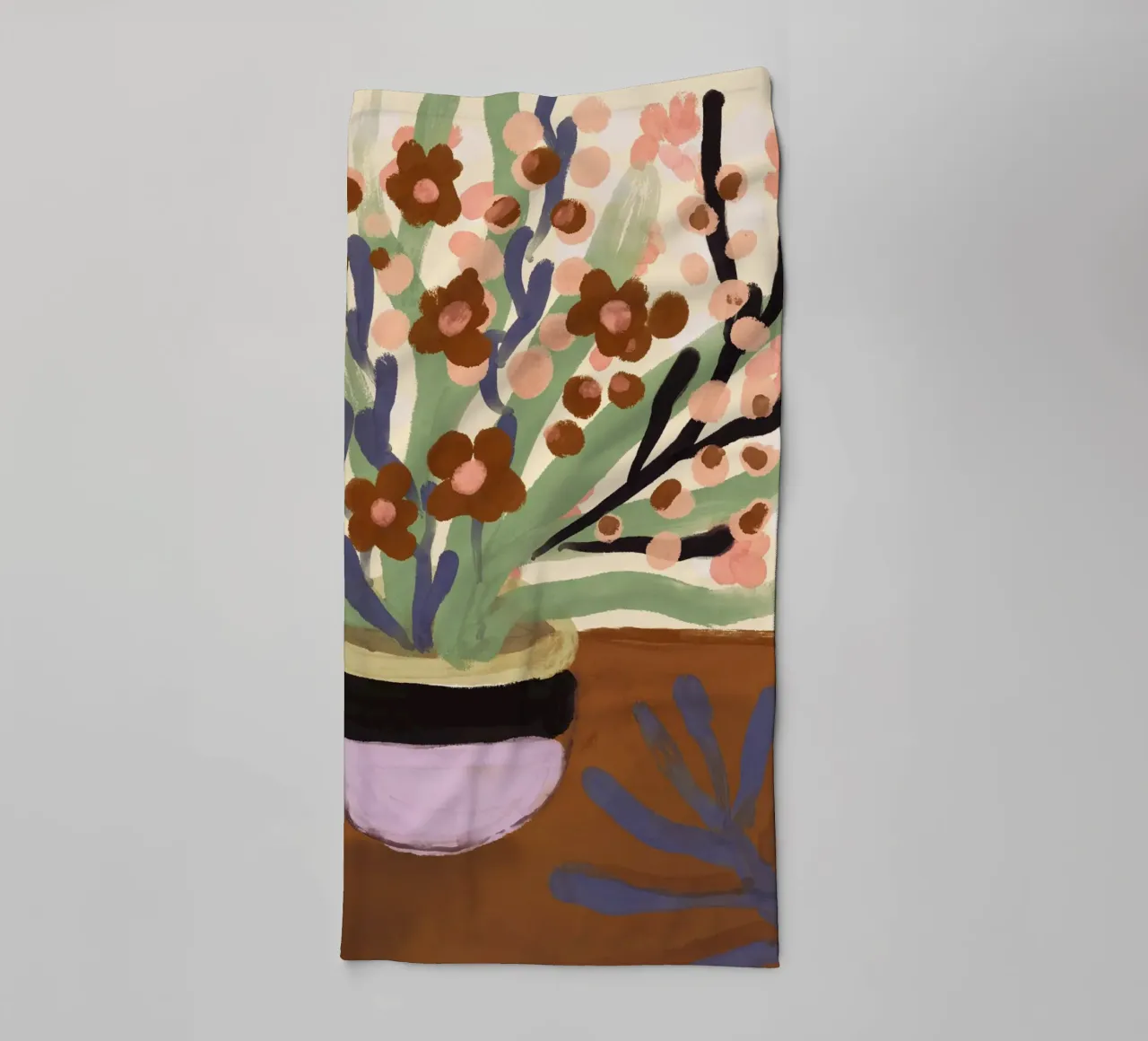 Pastel Flower Impression No 11 asciugamano da bagno da treechild