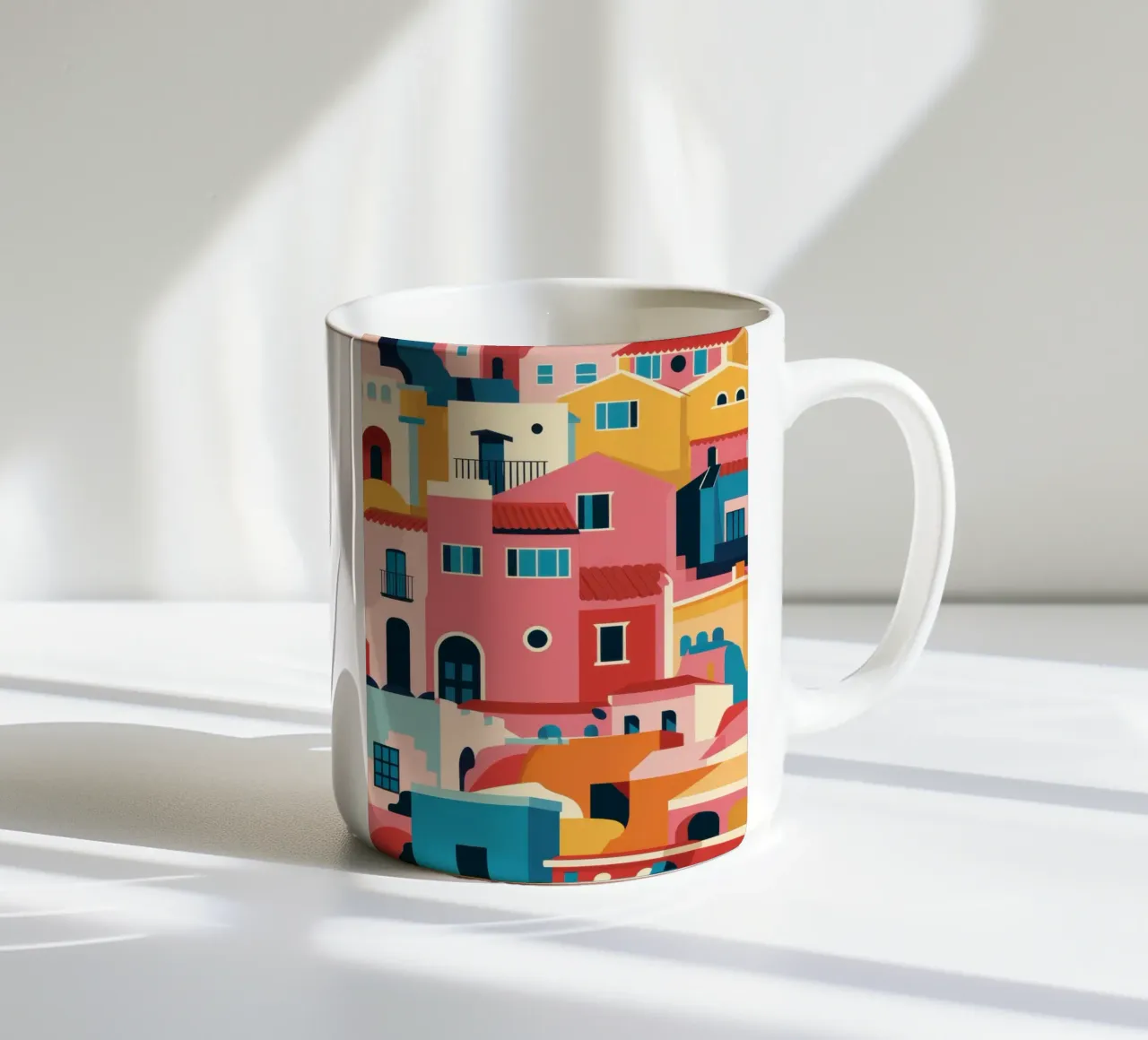 Una vivace città di collina tazza in ceramica da Frosh Pallete