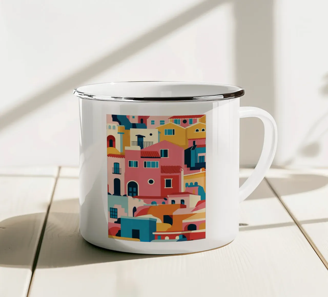 Una vivace città di collina tazza in smalto da Frosh Pallete