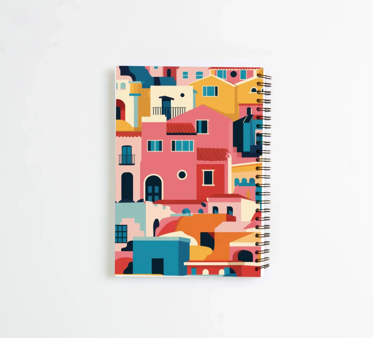 Une ville dynamique à flanc de colline carnet à spirale de Frosh Pallete