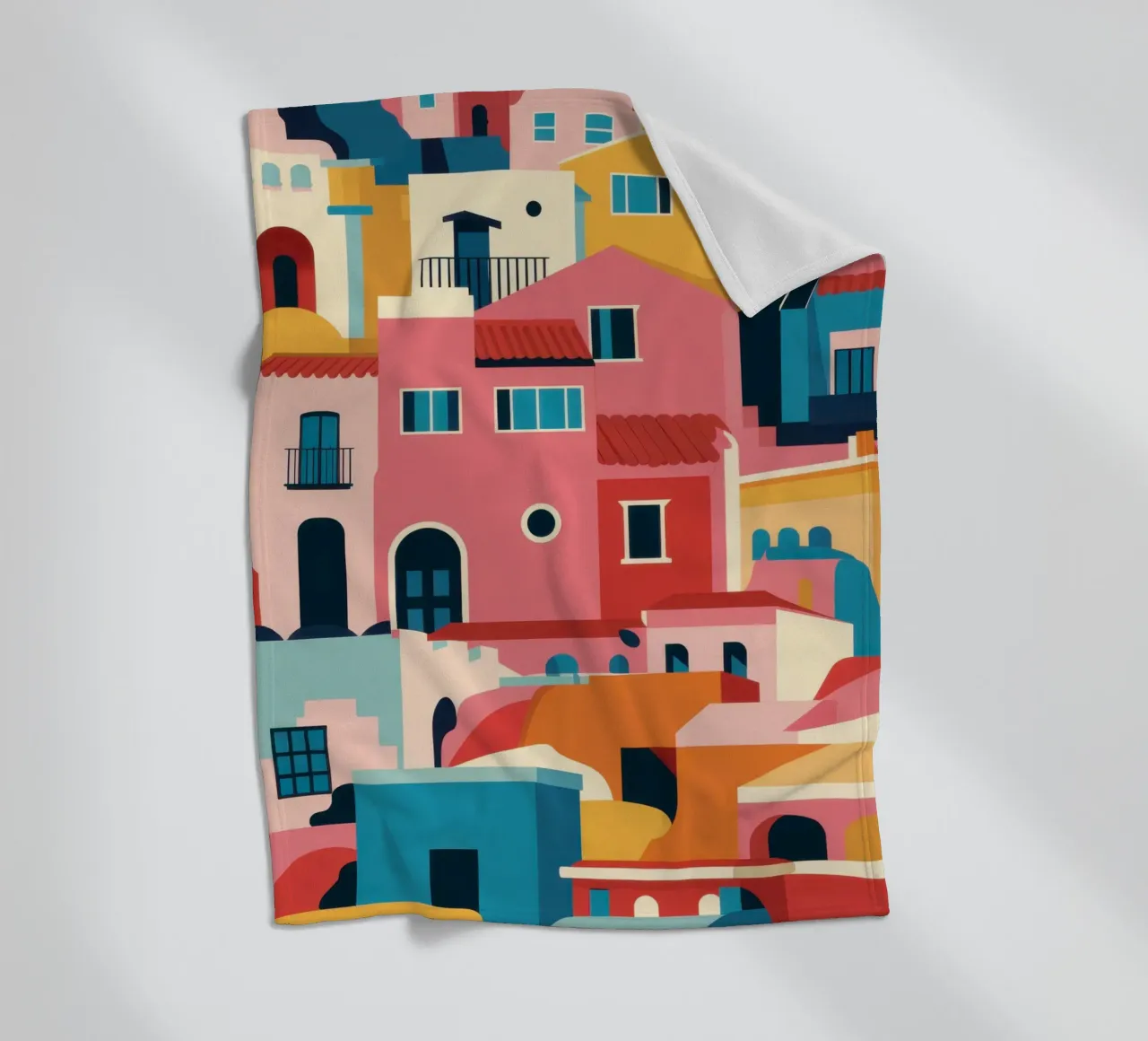 Una vivace città di collina coperta in pile da Frosh Pallete