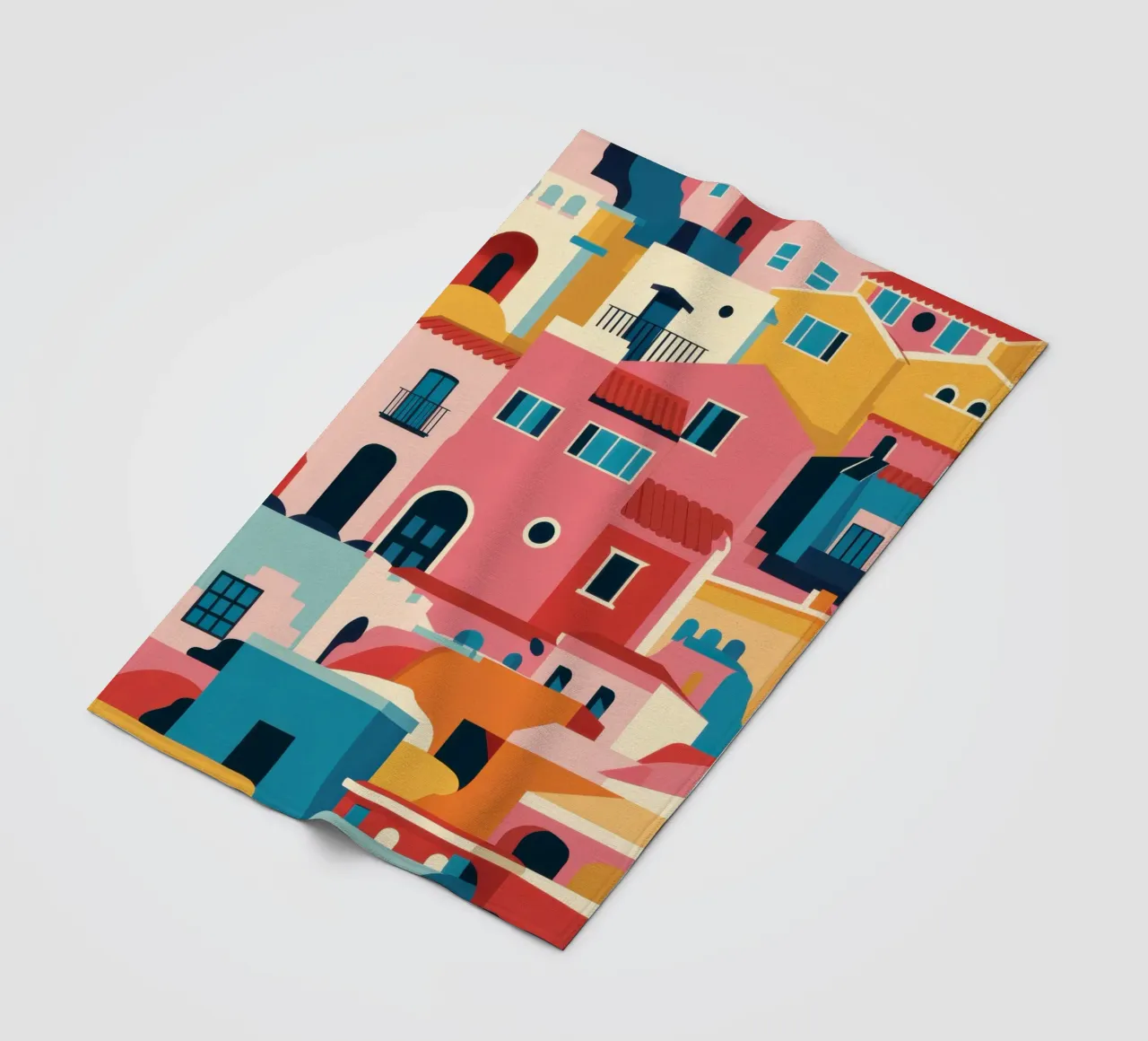 Una vivace città di collina coperta in pile da Frosh Pallete