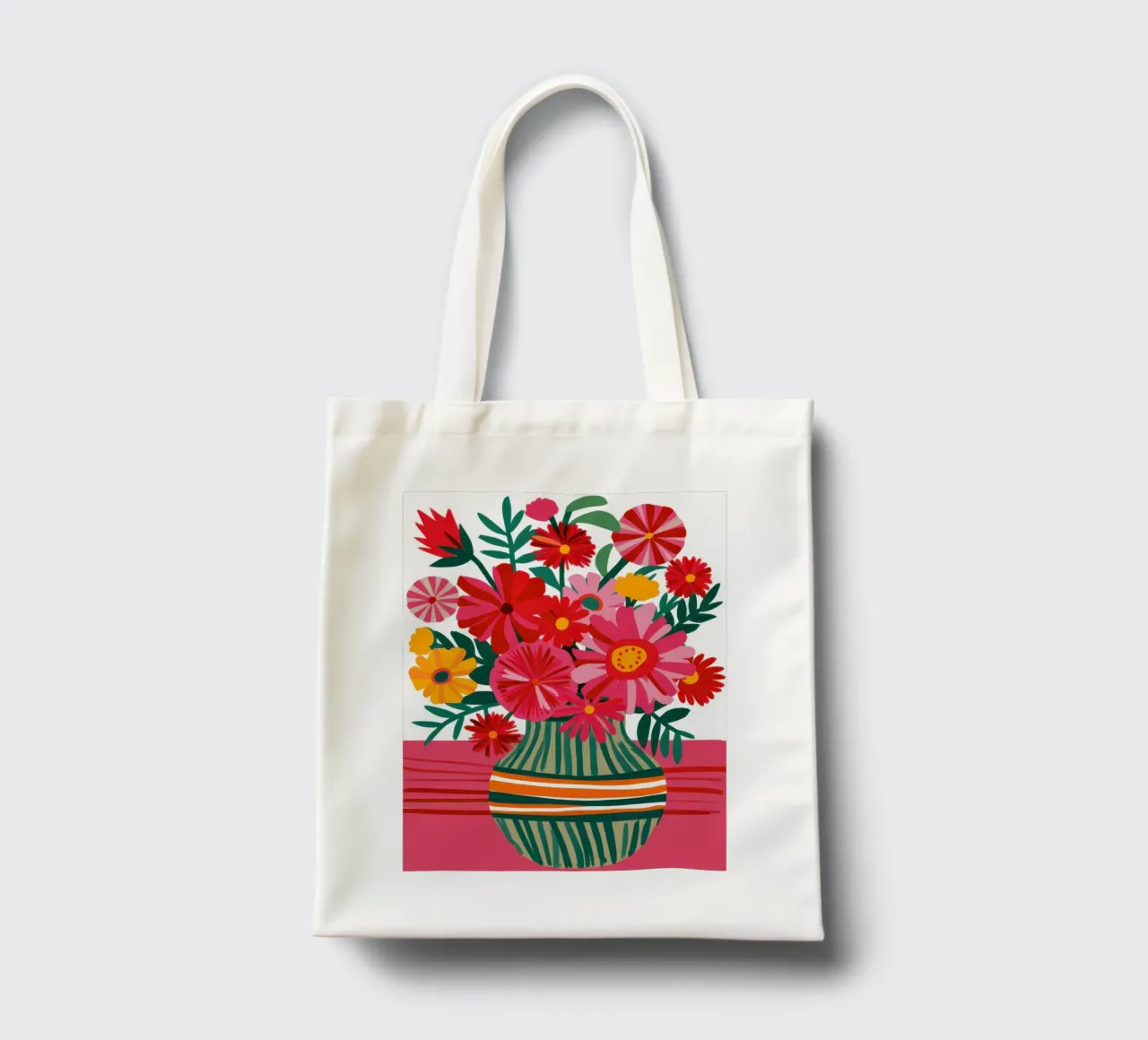 Bouquet gioioso a righe borsa in juta da Lunar Valentina