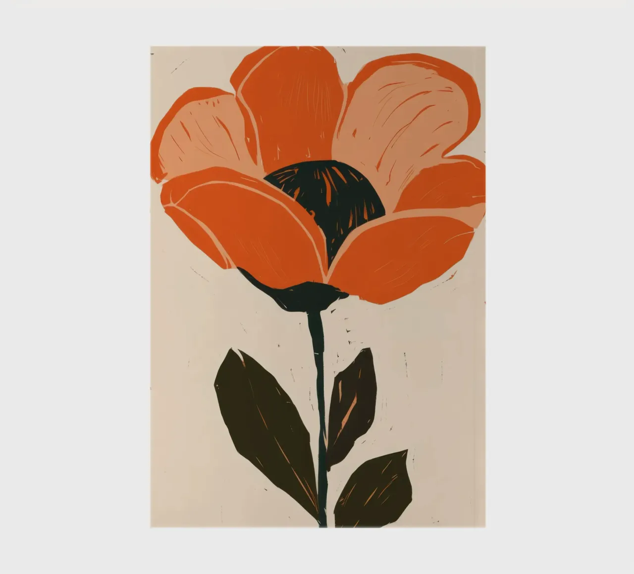 Kühnes Orange Bloom Notizbuch von Line Fable