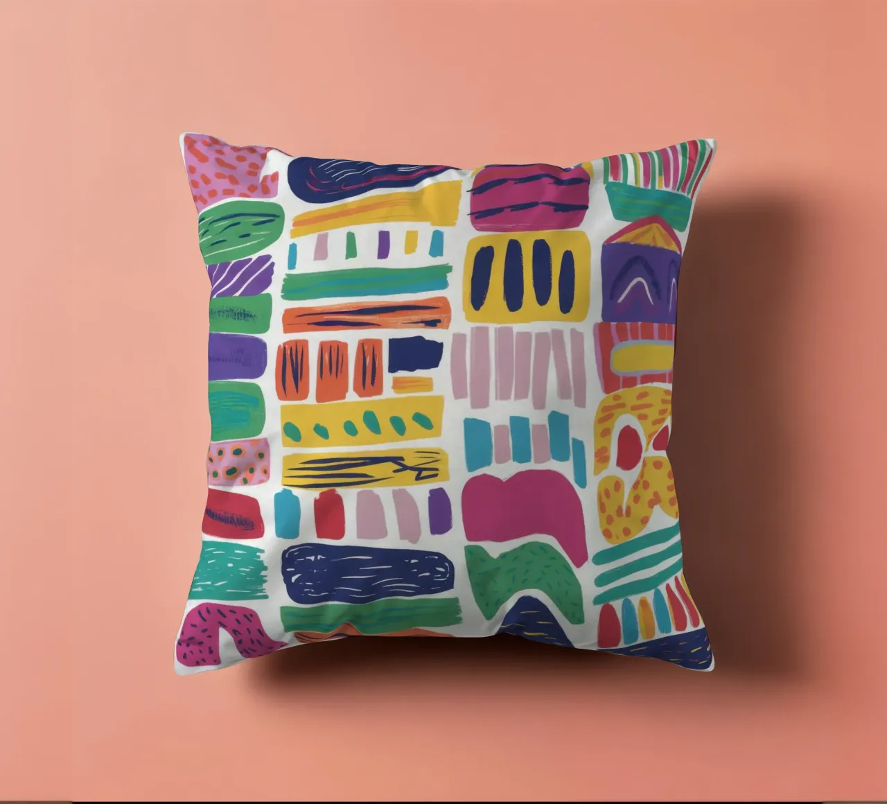 Creative Block Party decorative cushion by Thistle Bloom