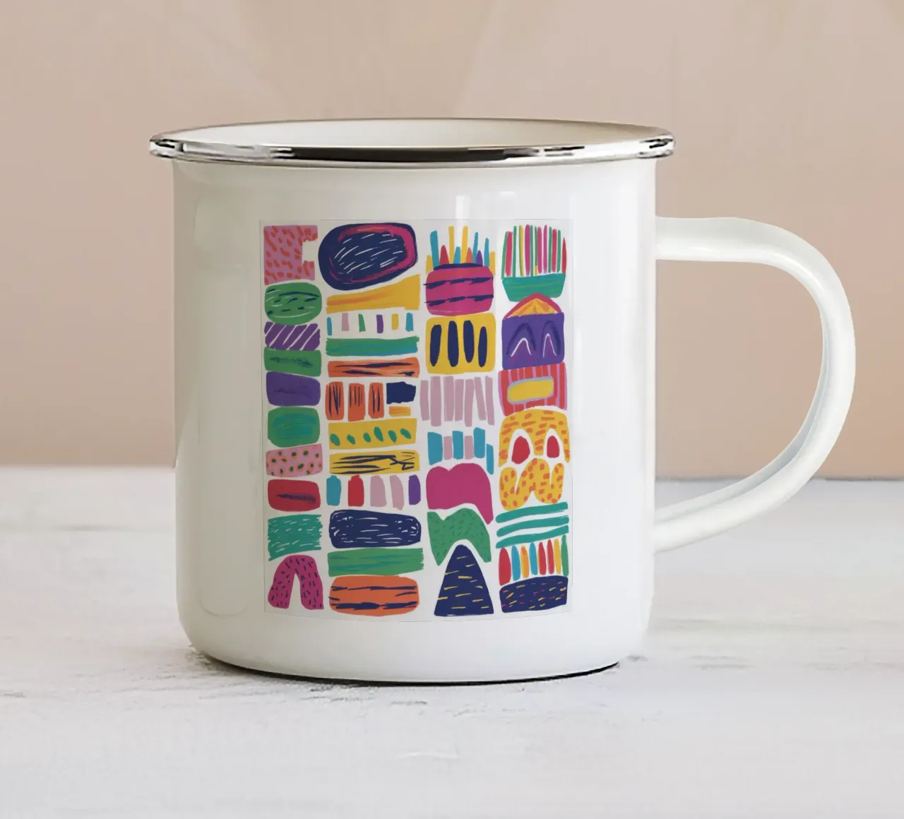 Block Party creativo tazza in smalto da Thistle Bloom