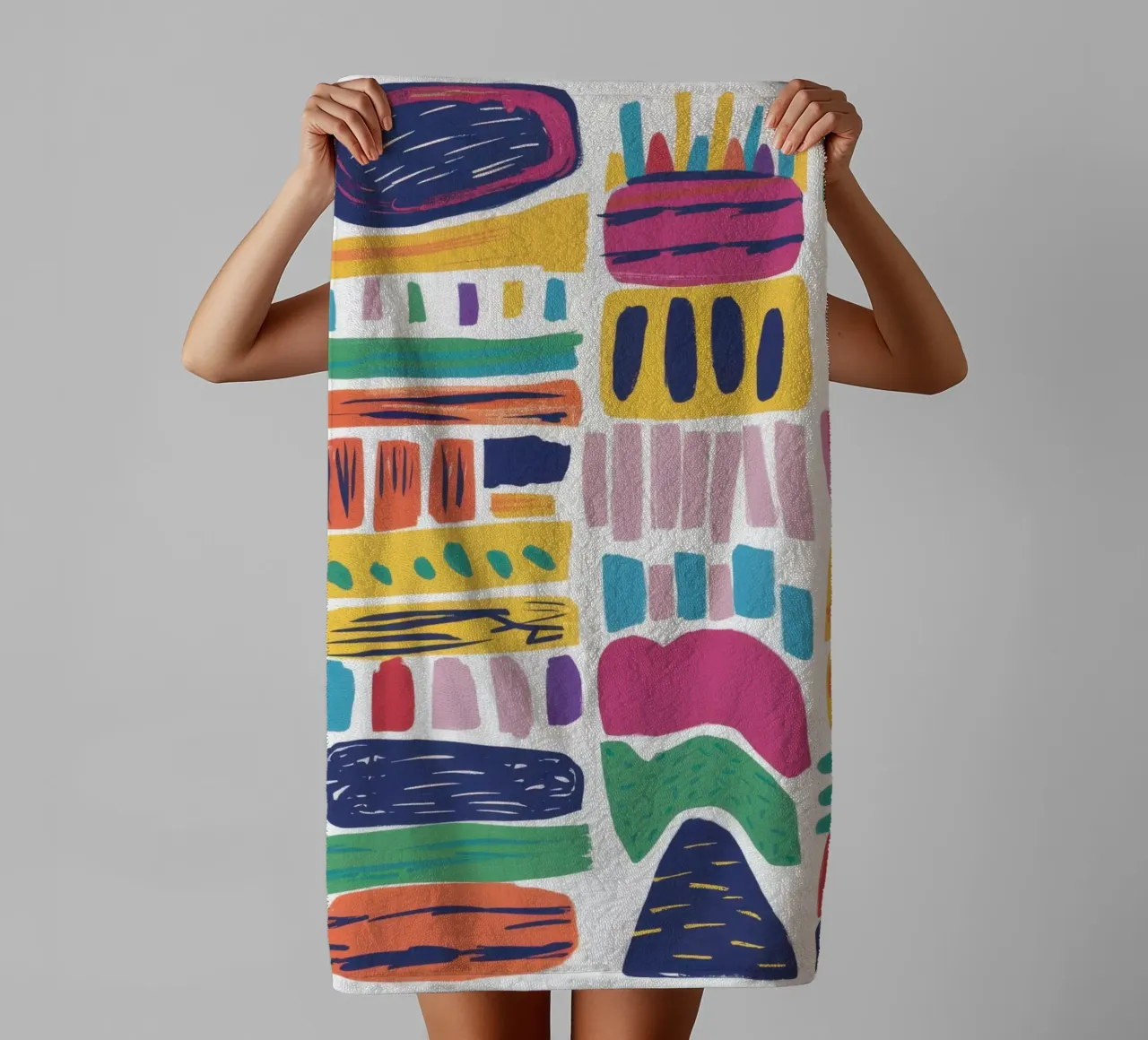 Creative Block Party towel by Thistle Bloom
