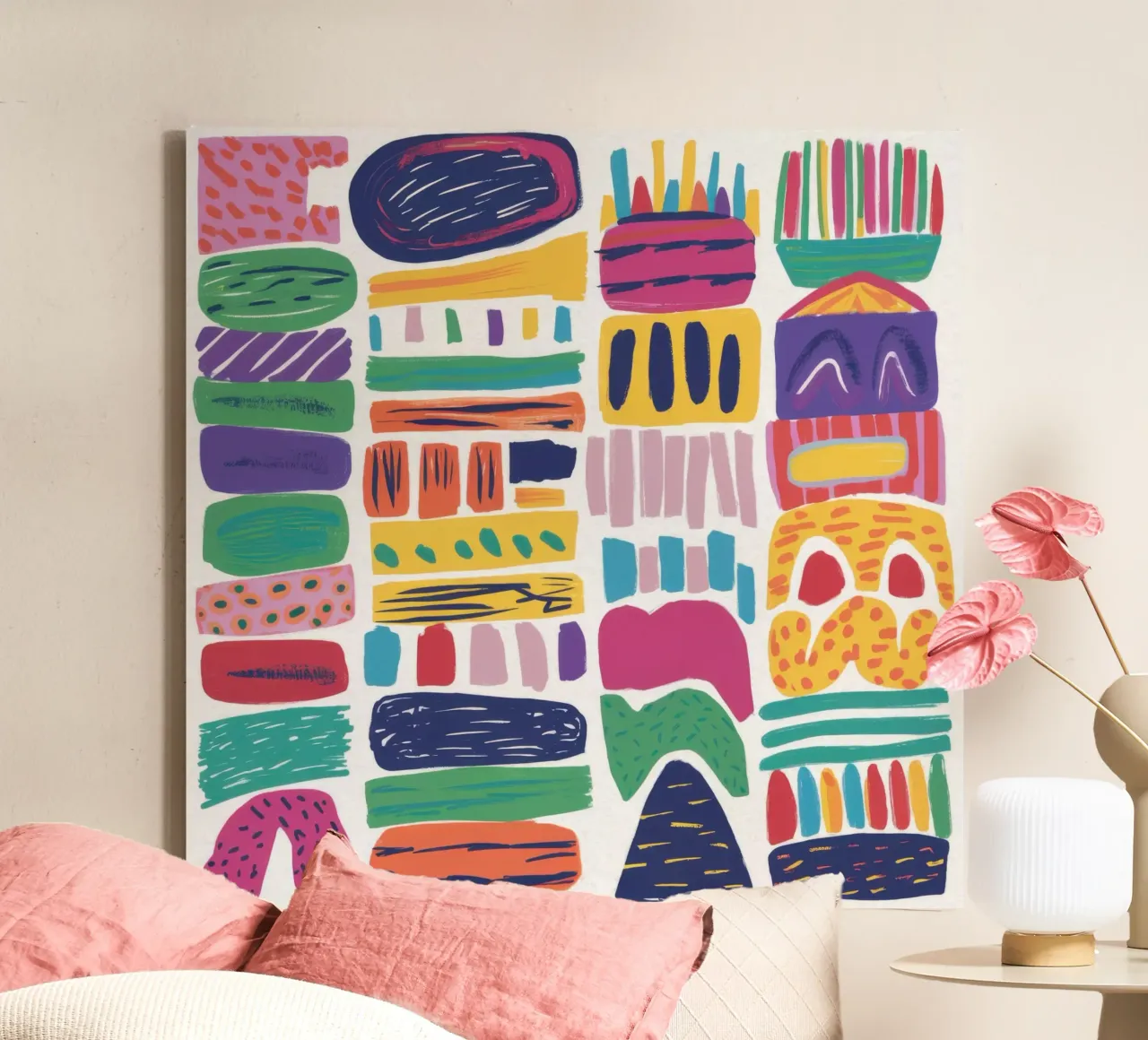 Creative Block Party canvas with Floater frame by Thistle Bloom