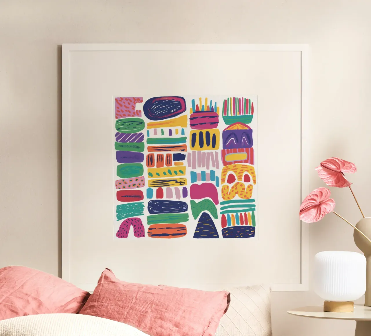 Block Party creativo poster con telaio in legno da Thistle Bloom