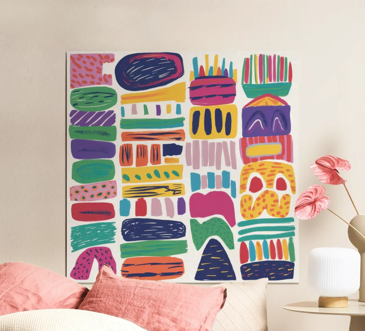 Block Party creativo poster con telaio in legno da Thistle Bloom