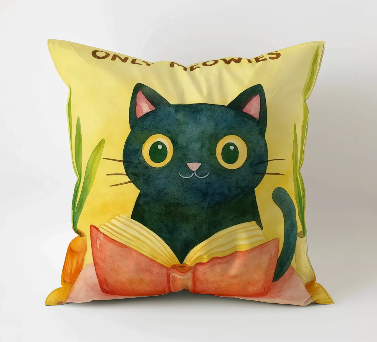 Nessun problema, solo un disegno di gatti miagolanti cuscino da Botania