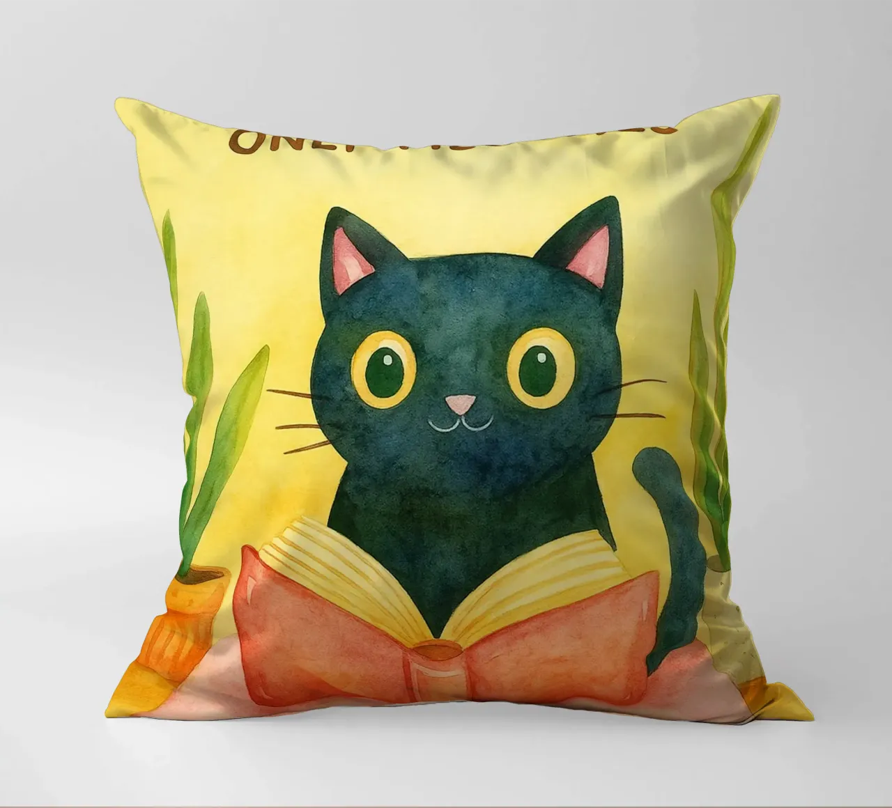 Nessun problema, solo un disegno di gatti miagolanti cuscino da Botania