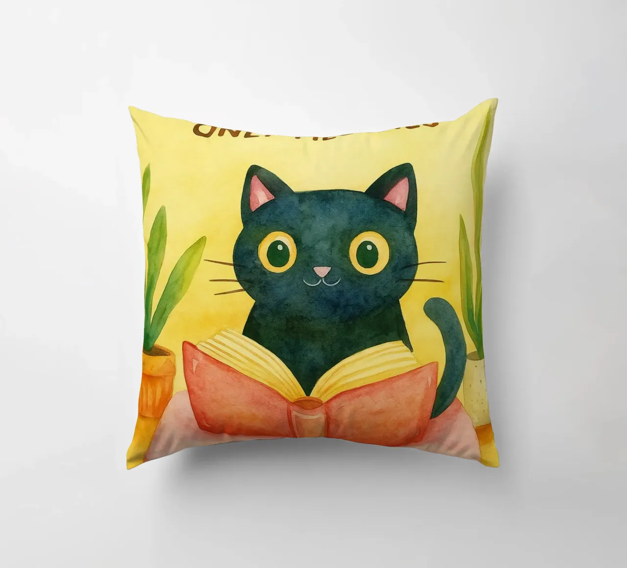Nessun problema, solo un disegno di gatti miagolanti cuscino da Botania