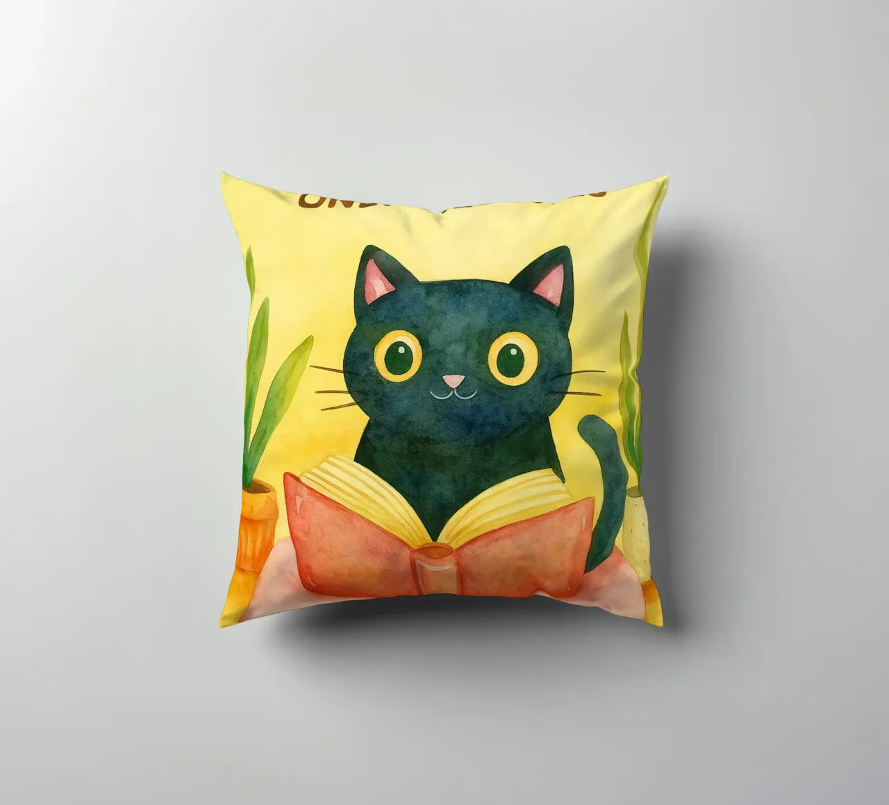 Nessun problema, solo un disegno di gatti miagolanti cuscino da Botania