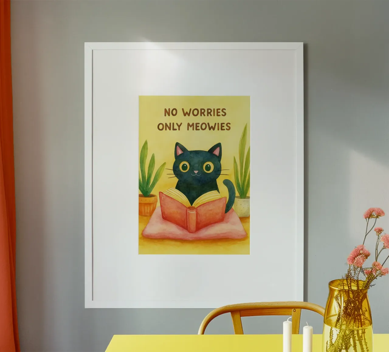 no worries only meowies cat drawing hahnemühle de Botania
