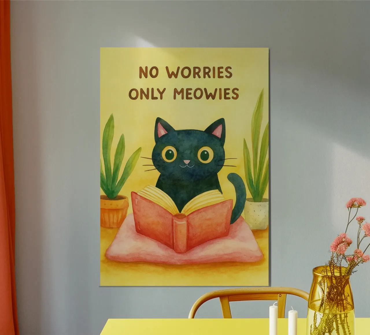 no worries only meowies cat drawing hahnemühle de Botania