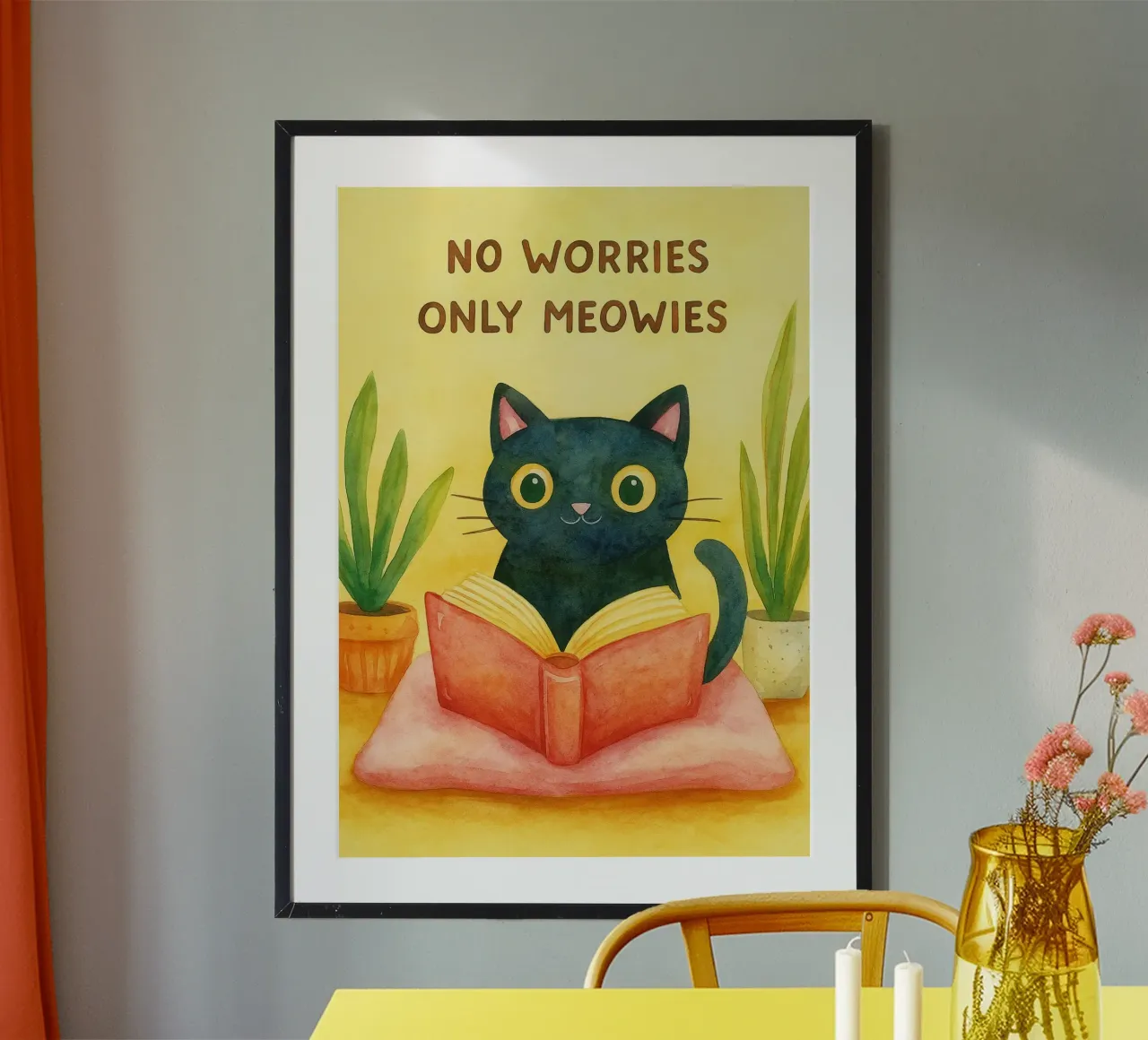 no worries only meowies cat drawing hahnemühle de Botania