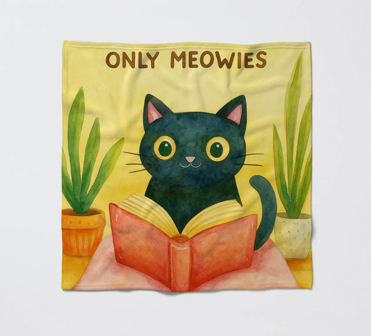 Nessun problema, solo un disegno di gatti miagolanti coperta in pile da Botania