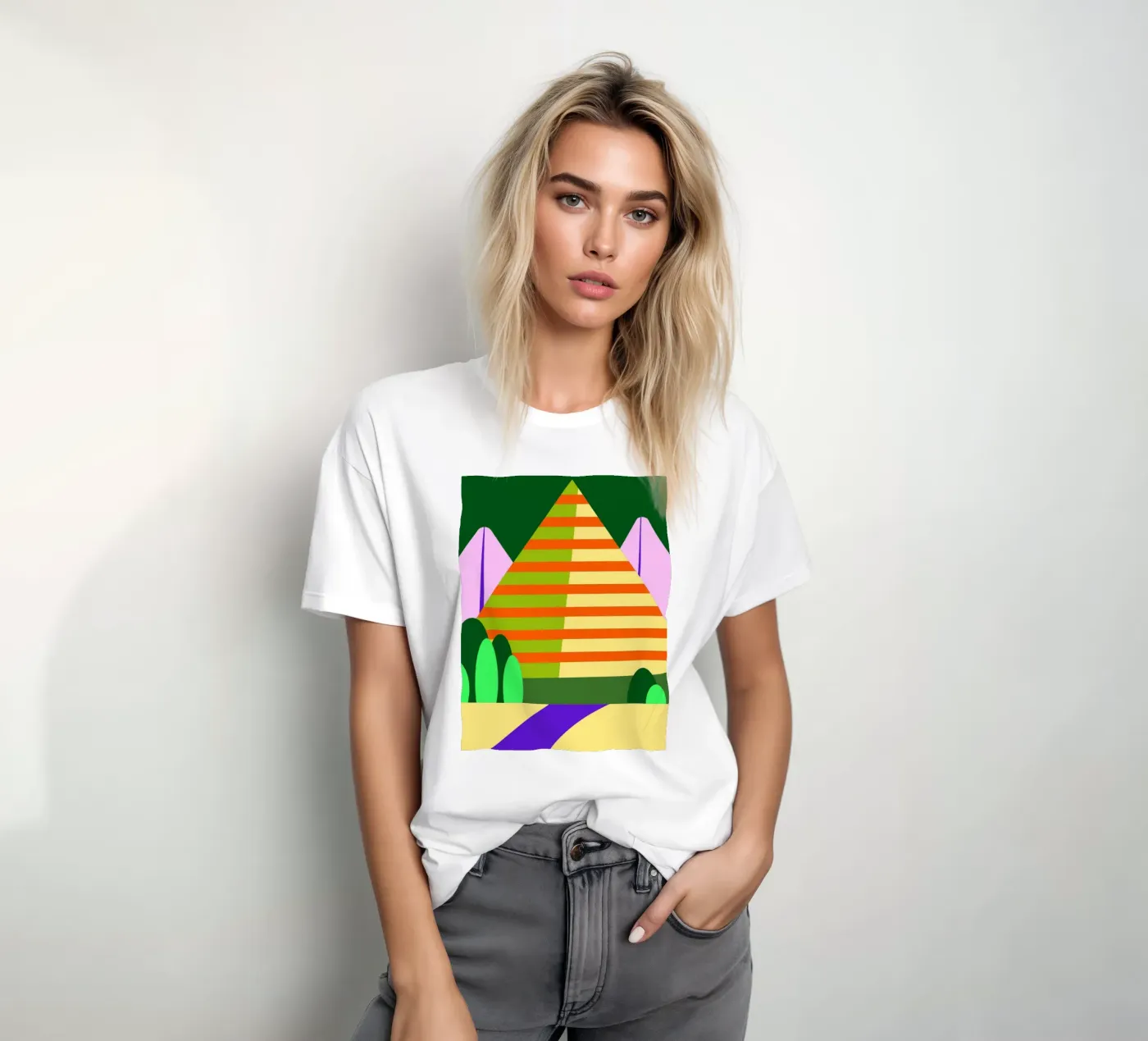 vettore montagna t-shirt da Botania