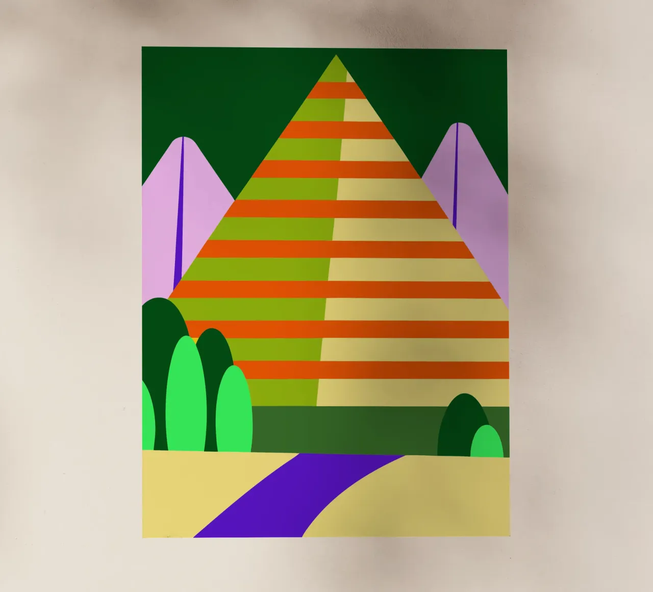 vettore montagna pellicola backlit da Botania