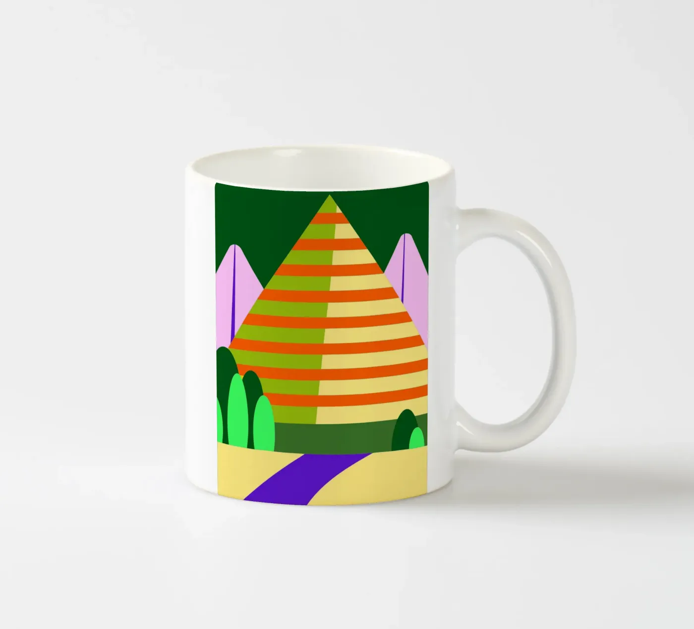 vettore montagna tazza in ceramica da Botania