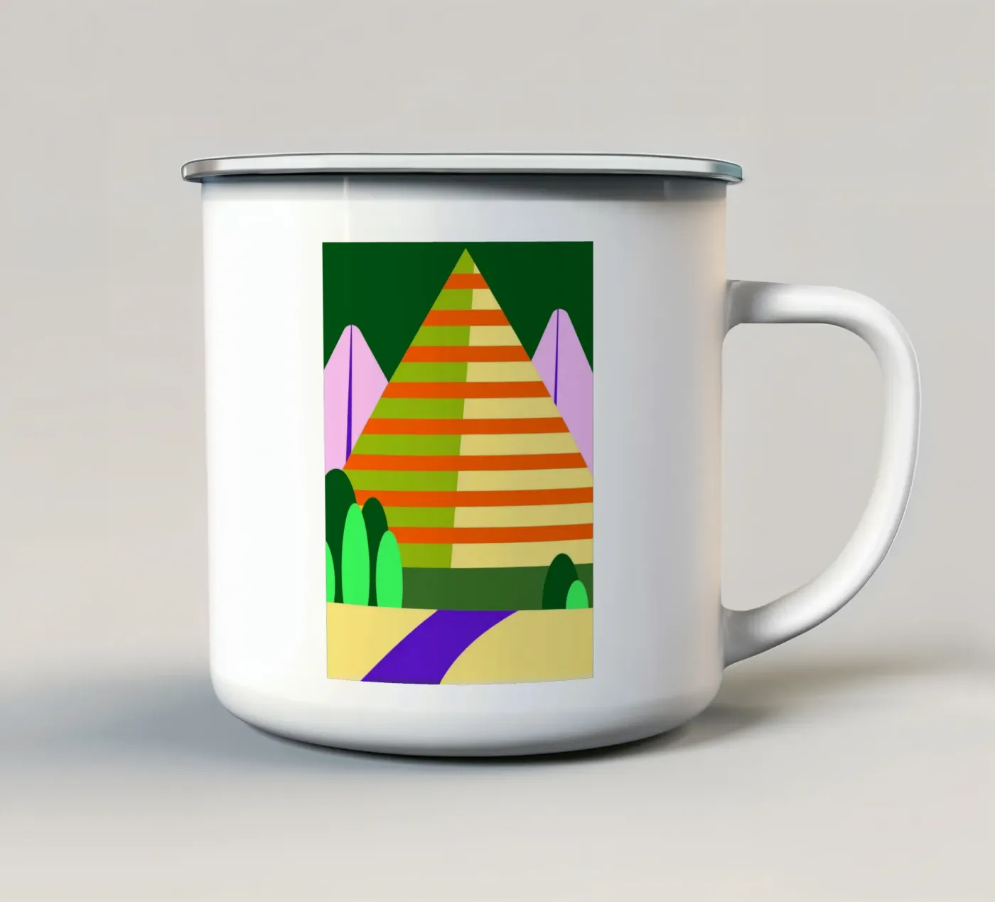 mountain vector enamel mug by Botania